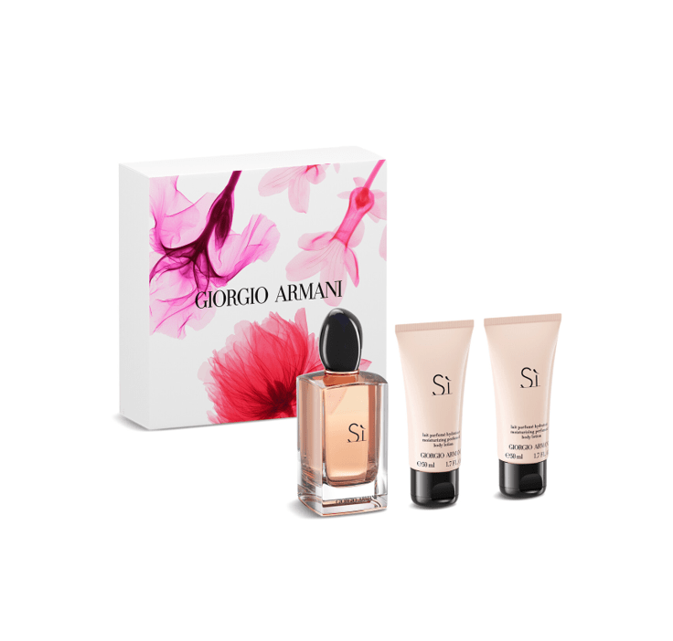 Armani Si Eau de Parfum Women's Gift Set Spray (100ml) with Shower Gel & Body Lotion