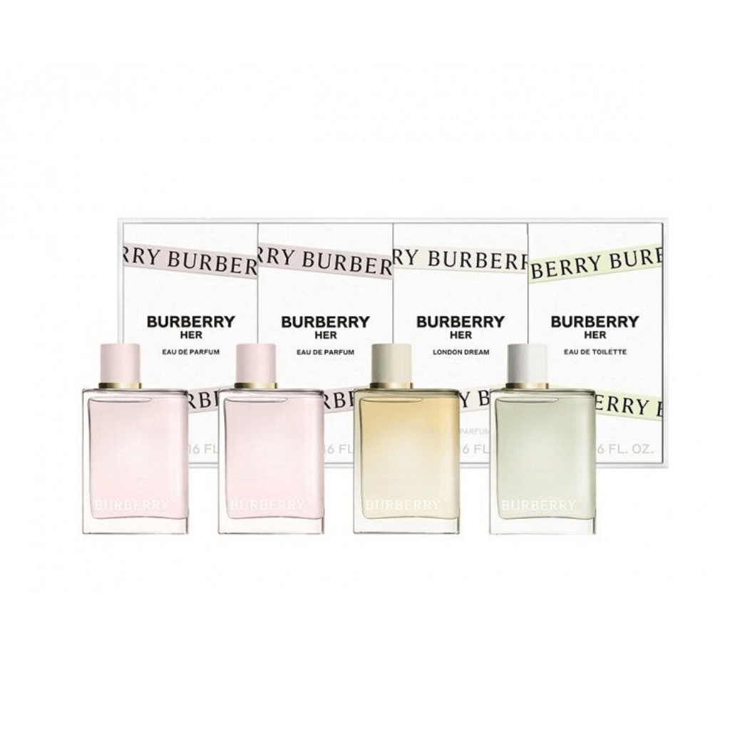 Burberry Her Miniature's Women's Perfume Gift Set 4 x 5ml (Her EDP x2 + Her EDT + Her London Dream EDP)