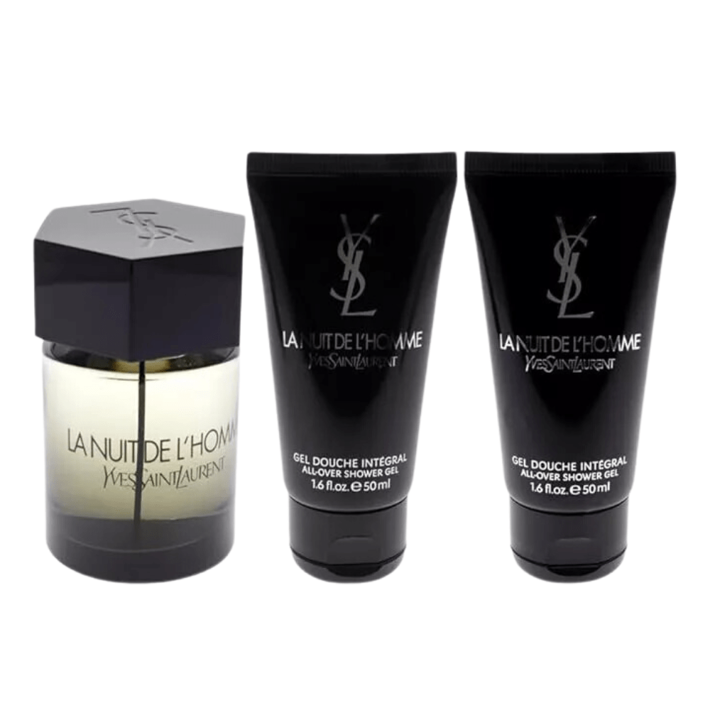 YSL La Nuit de Homme Men's Aftershave Gift Set (100ml EDT + 50ml Shower Gel x2)