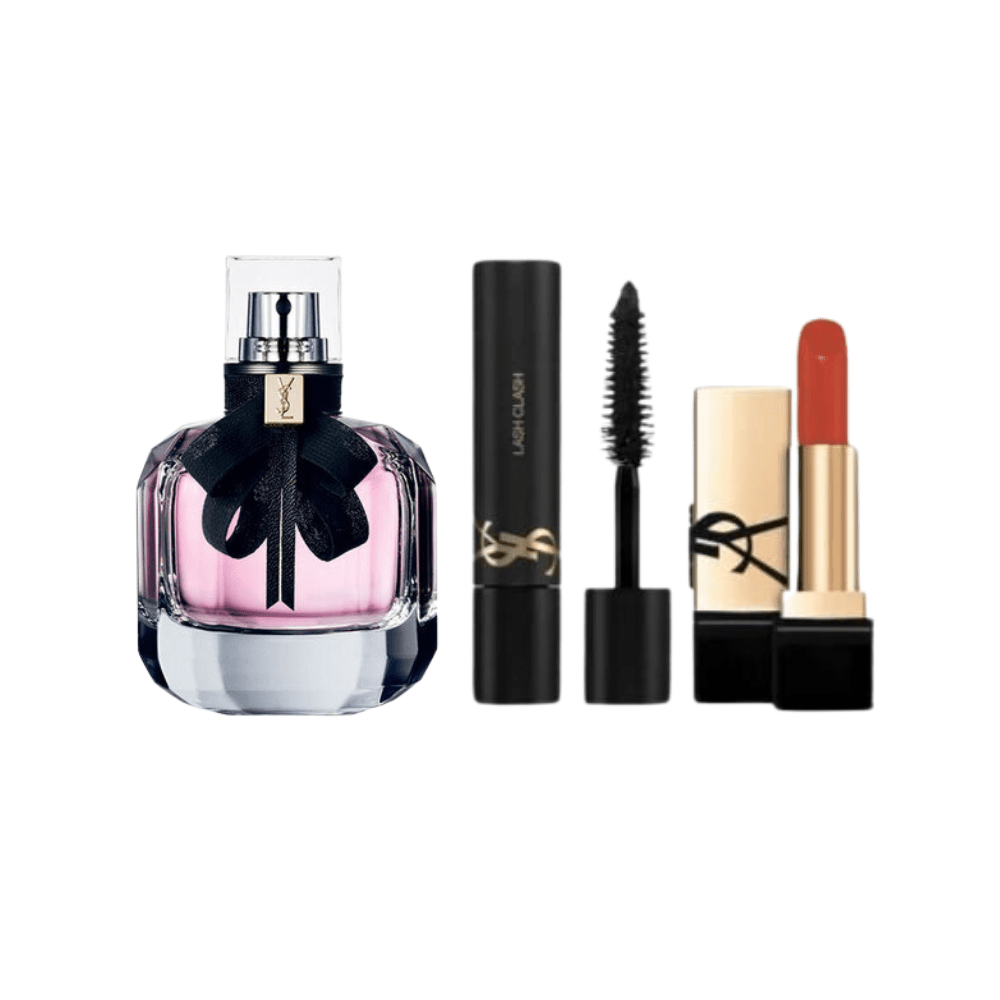 YSL Mon Paris Eau de Parfum Women's Gift Set Spray (50ml) with Mini Mascara and Mini Lipstick